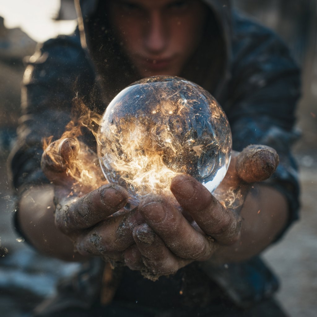 Bola de cristal — símbolo del proceso de lectura
